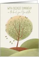 Loss of Grandfather Sympathy Lone Tree on a Hill card