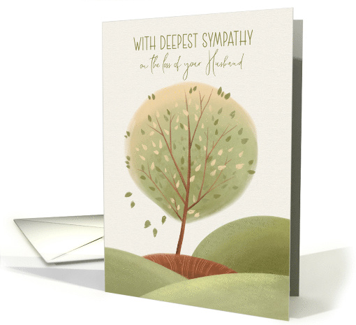 Loss of Husband Sympathy Lone Tree on a Hill card (1893578)