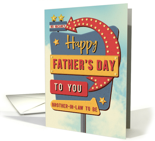 Brother in Law to Be Father's Day Retro Roadside Motel Sign card
