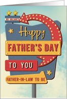 Father in Law to Be Father’s Day Retro Roadside Motel Sign card