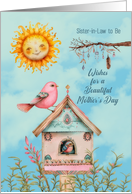 Sister in Law to Be Mother’s Day Boho Birds and Sun card
