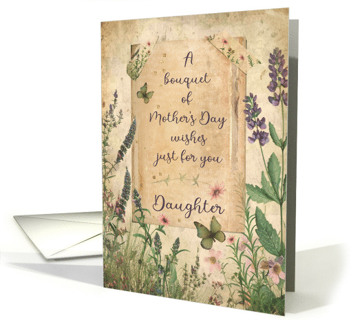 Daughter Mother's Day Bouquet of Wishes Flower Garden card (1919488)
