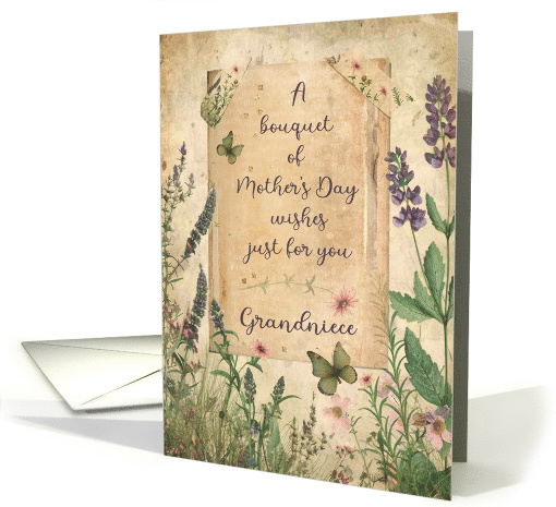 Grandniece Mother's Day Bouquet of Wishes Flower Garden card (1919500)