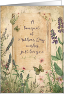 To Any Mother Mother’s Day Bouquet of Wishes Flower Garden card