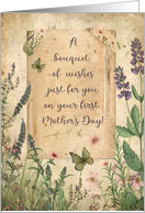 First Mother’s Day Bouquet of Wishes Flower Garden card