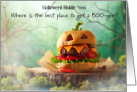 Happy Halloween for Anyone Fun Hamburger Pun card