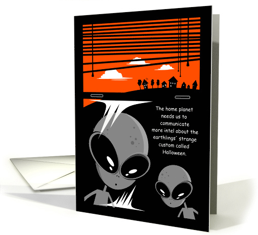 Halloween Humorous Aliens on a Mission card (1940498)