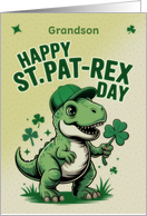 Grandson St Patricks Day T Rex Pun