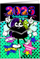 2026 Graduate to Sister Retro Comic Girly Graduation Cap
