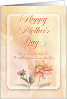 Mother in Law to Be Mothers Day Peach Pastel Flowers card
