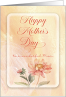 Mom Mothers Day Peach Pastel Flowers card