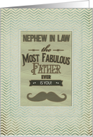 Nephew in Law Fathers Day Fabulous Father Vintage Mustache