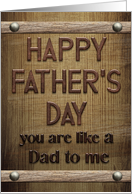 Like a Dad to Me Fathers Day Masculine Metal and Wood Design