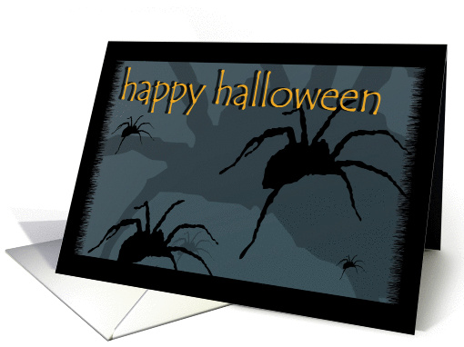 Spiders Happy Halloween card (833854)