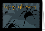 Spiders Happy Halloween card