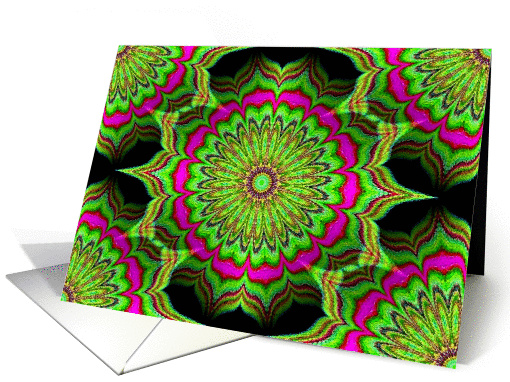 Colorful Mosaic Kaleidoscope Abstract Blank Note card (834239)