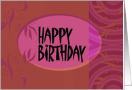 Happy Birthday Floral Shadows Card