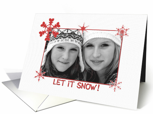 Let it Snow Happy Holidays Christmas Photo card (850553)