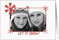 Let it Snow Happy Holidays Christmas Photo Card