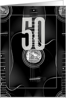 Guitar Player 50th Birthday Card