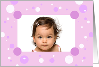 Pink Polka Dots Photo Card