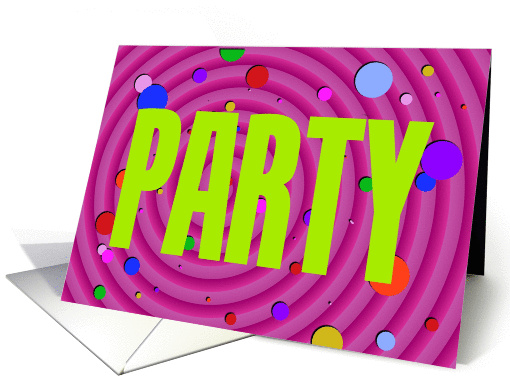 Hot Pink Polka Dots Party Invitation card (857877)