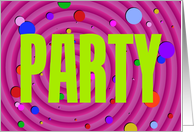 Hot Pink Polka Dots Party Invitation card
