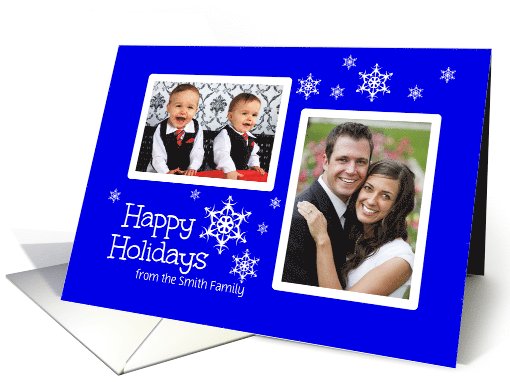 Happy Holidays Snowflakes Photo card (862106)