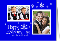 Happy Holidays Snowflakes Photo Card