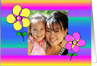 Rainbow and Flowers Any Occasion Photo Card