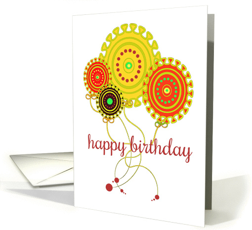 Happy Birthday Colorful Balloons card (862537)