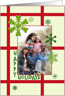 Snowflakes in the Window Happy Holidays Photo Card