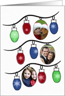 Christmas Lights Photo Ornaments Photo Card