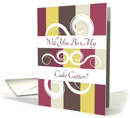 Will you be my Cake Cutter Sophisticated Colors Invitation card