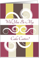 Will you be my Cake Cutter Sophisticated Colors Invitation card