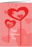 Happy Valentine’s Day Heart Balloons Card