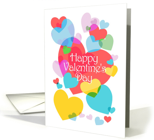 Happy Valentine's Day Colorful Hearts card (893444)
