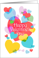 Happy Valentine’s Day Colorful Hearts card