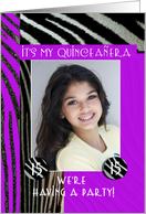 Quinceanera Party Invitation Photo Card