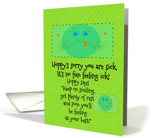 Get Well Soon for Kids Hoppy the Frog card (909699)