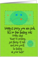 Get Well Soon for Kids Hoppy the Frog card