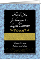 Thank You to Loyal Customer Personalized Text Business Appreciation card