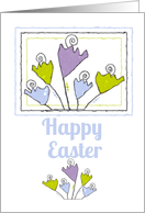 Happy Easter Cheery Pastel Tulips card