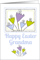 Happy Easter to Grandma Cheery Pastel Tulips card