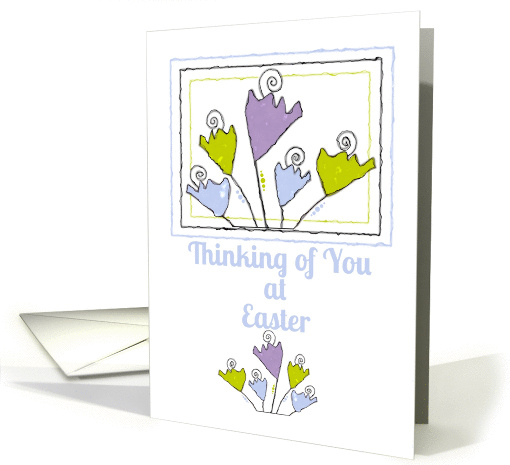 Thinking of You at Easter Cheery Pastel Tulips card (911732)