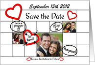 Save the Date Calendar of Wedding To Do Personalized Photo Card