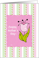 Happy Mother’s Day Cheery Rows of Pink Tulips card