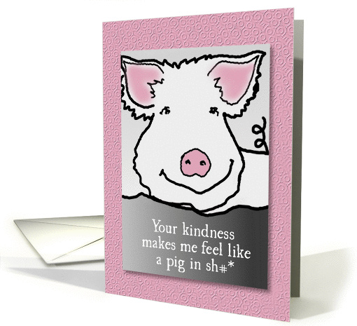 Humorous Pig Thank You card (924771)