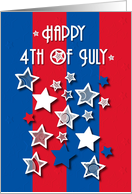 Happy 4th of July Bold Stars and Stripes card