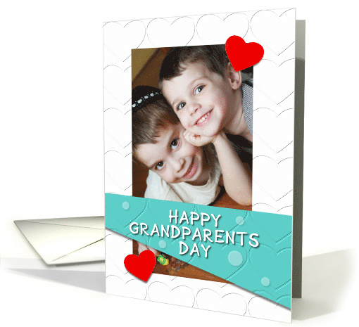 Happy Grandparents Day Hearts Custom Photo card (939948)